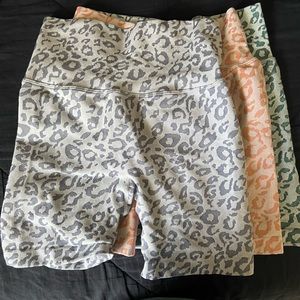 cheetah scrunch shorts